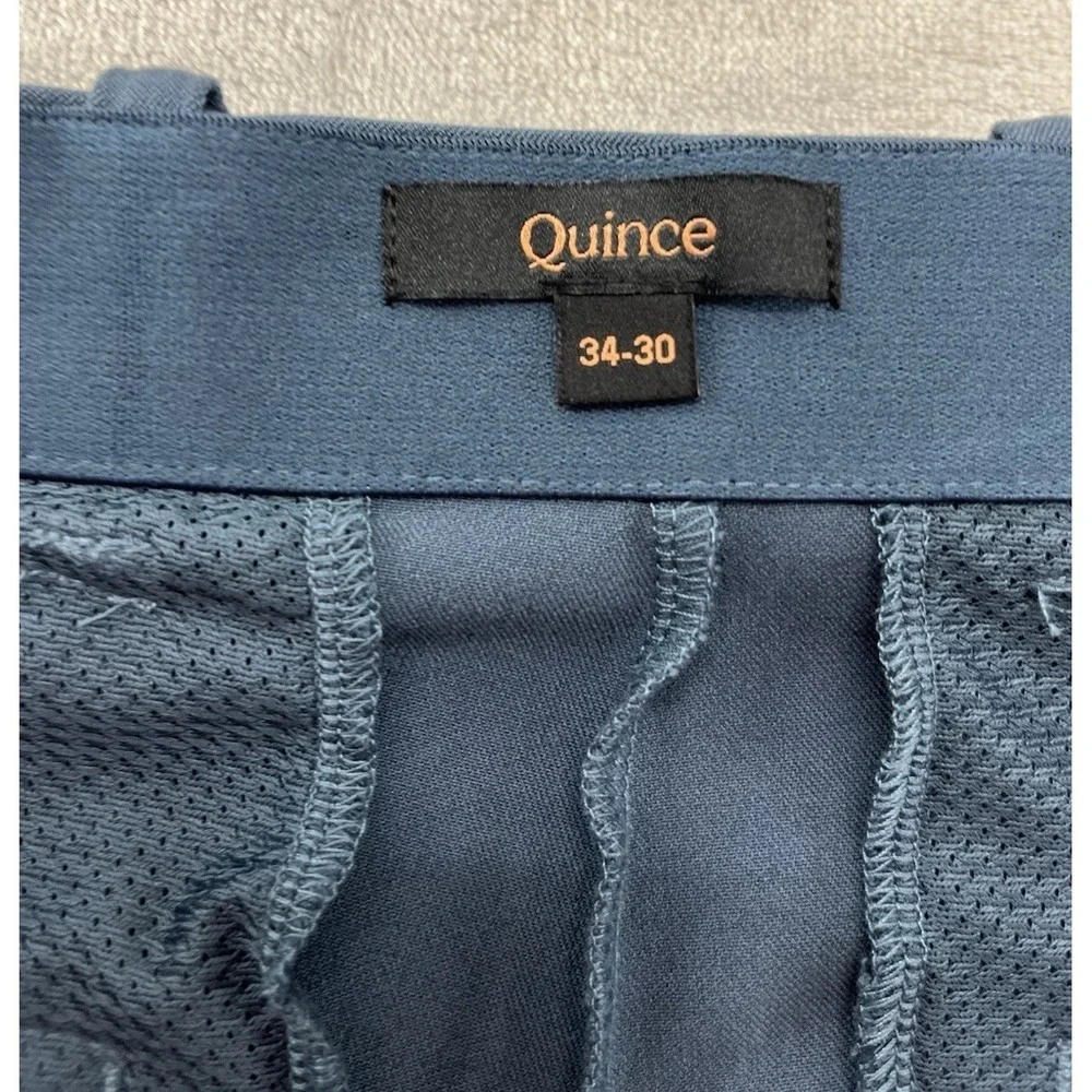 Quince Pants Men 34x30 Blue Ocean Smart Chino Ultra-Stretch Drawstring Outdoors